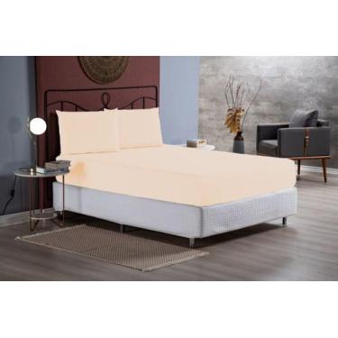 Imagem de Lençol Com Elástico King Size 100% Algodão 200 Fios Macio 3p - Toda Su