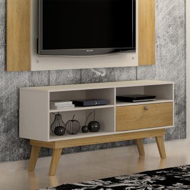 Imagem de Rack Para Tv Até 50 Polegadas 1 Porta Houston Valdemóveis Off White/cinamomo