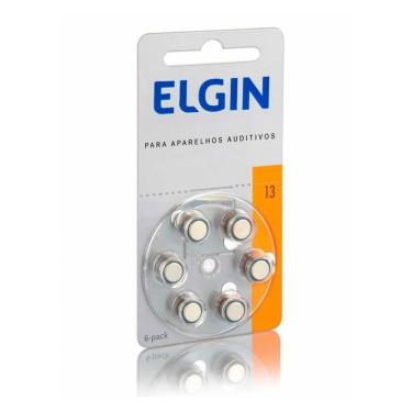 Imagem de Bateria Para Aparelho Auditivo 13 Pr48 Elgin 06 Unidades [f108]
