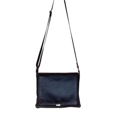 Imagem de Bolsa Feminina Couro Transversal Tiracolo Cor Preto