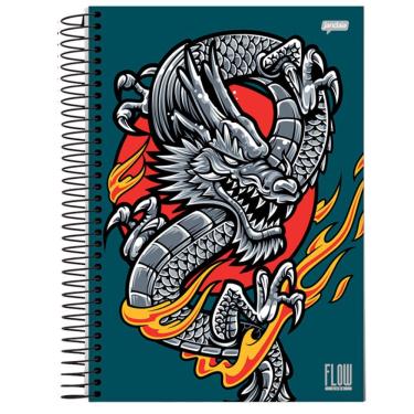 Imagem de Caderno Espiral Capa Dura Universitário Flow 160 Folhas 10 Matérias
