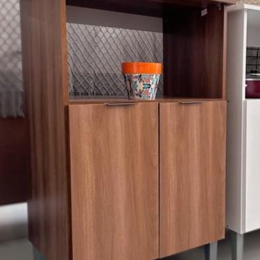 Imagem de Balcão 2 Fornos Forno E Microondas Com 2 Portas E Prateleira Manchester