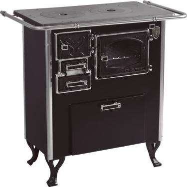 Imagem de Fogão A Lenha Com Forno E Caixa Dir Preto Fornos Pinhal N1