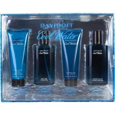 Imagem de Perfume Masculino Davidoff Cool Water Edt Spray 75 Ml&pós-barba Balm Gel De Banho