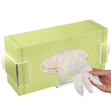 Imagem de NiHome Porta-Luvas De Acrílico Transparente Para Parede, Dispensador Banheiro, Cozinha, Laboratório E Salão Beleza - Fácil Instalar, Economiza Espaço Guardar Luvas, Lenços Papel Umedecidos Com Acess