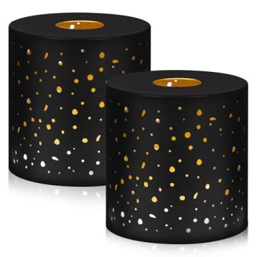 Imagem de ALUCSET Pacote Com 2 Pequenos Abajures De Metal, Abajur Cilíndrico Encaixe 1-5/8", Substituição Para Luminárias, Lustres, Mesa, Parede, Diâmetro Do Piso 4,75 Pol. Altura 5