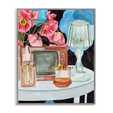 Imagem de Stupell Industries Criado-mudo retrô brilhante cinza emoldurado Giclee Art Design por Melissa Wang, 61 x 76