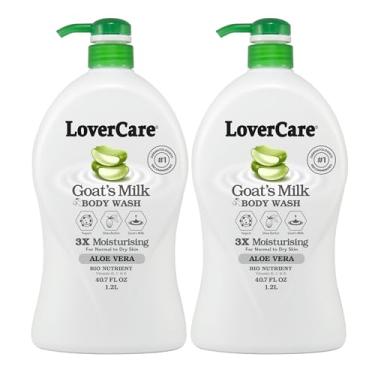 Imagem de Lover's Care Lovercare Goat'S Milk Hidratante Corporal Sabonete Líquido Creme De Banho Royal Aloe Vera 1,2 L - Pacote Com 2