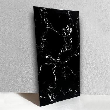 Imagem de Placas Adesiva Parede Piso Painel Mármore Preto Vinílico Premium Autoc