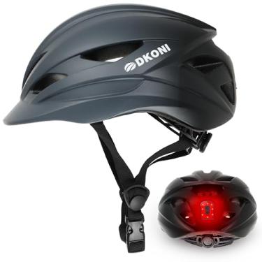 Imagem de DKONI Capacete De Bicicleta Adulto Urbano: Para Homens E Mulheres Com Carregador Usb, Lanterna Traseira Removível, Capacetes Ciclistas Urbanos Scooters