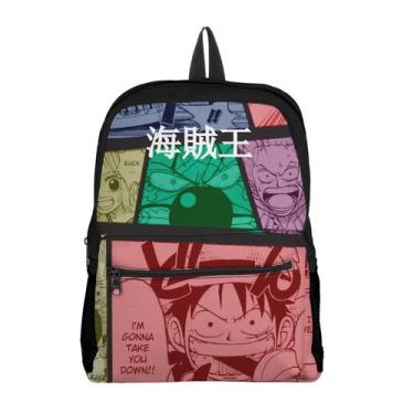 Imagem de Mochila com Bolso Escolar Avulsa Infantil One Peace Menina e Menino - 