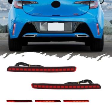 Imagem de TurningMax 3 Em 1 Para Toyota Corolla 2019, 2020, 2021 E 2022, Refletor De Para-Choque Traseiro, Luzes Freio, Luz Seta Sequencial, Lente Vermelha