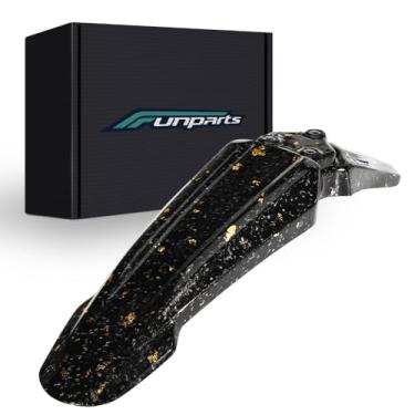 Imagem de Funparts Para-Lama Dianteiro Sur Ron, De Fibra Carbono Para Motocicleta, Surron Light Bee X/S Segway X260 X160 E Ride Pro Ss, Bicicleta Elétrica Terra Com Padrão Dourado