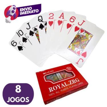 Imagem de Kit Baralho Duplo Profissional Jogo 108 Cartas 100% Plástico Com Estoj