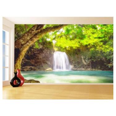 Imagem de Papel De Parede 3D Paisagem Cachoeira Florestas 3,5M Nch228 - Você Dec