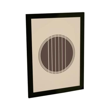 Imagem de Quadro Decorativo Violão Ilustração Minimalista Cordas Decoração Poster Quarto Sala