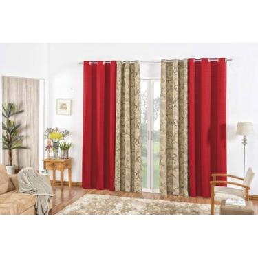 Imagem de Cortina Dublin - Casa Artuz, 3m, Vermelho