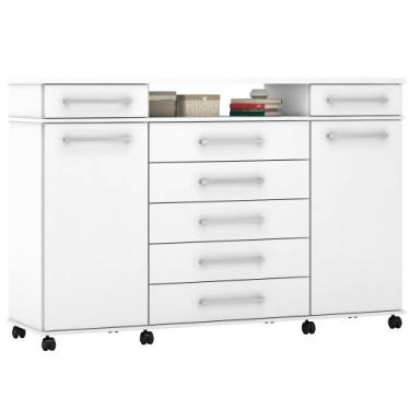 Imagem de Cômoda Demóbile London 7 gavetas 2 portas com sapateira para TV de ate