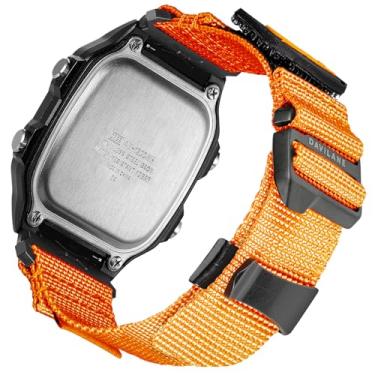 Imagem de Pulseira de substituição de 18 mm para Casio G-Shock AE-1200/1300/1500, W-735H/800H, SGW-300H/400H/500H, F-91W/94W/105W/84W G-Hook & Badge Decoration Design de Nylon Casio Watch Bracelet