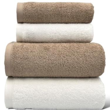 Imagem de Jogo de Toalha Algodão Branca 04 Peças Banhão/Gigante (BRANCO + I)