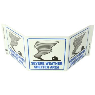 Imagem de ZING Placa 3057G Eco Safety Tri View, brilha no escuro, clima severo, 7,5 A x 20 W, projetos 12 cm, plástico reciclado