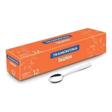Imagem de Colher de cha buzios talher de aco inox 12 pçs - TRAMONTINA