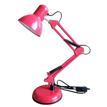 Imagem de Luminária De Mesa Articulado Abajur Luminária Dobrável Luminária Para Salão De Beleza Escritório (CD240415R Pink)