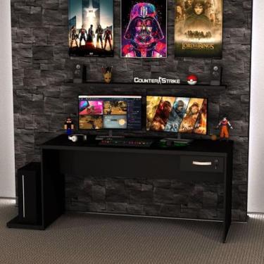 Imagem de Mesa para Computador Gamer 1 Gaveta 160x60 Cm - Netmobil