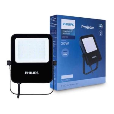 Imagem de Refletor Led 30w Philips 3000k Alumínio IP65 Bivolt Preto