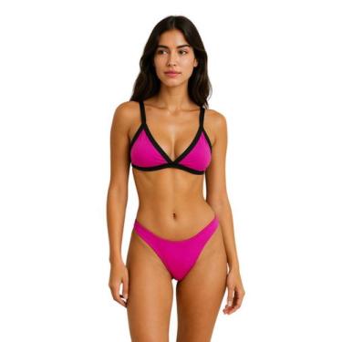 Imagem de Biquíni Feminino Liso Aviador Com Bojo Calcinha Fio Dental - Penelópe 