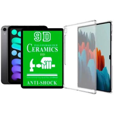 Imagem de Capa Transparente + Película de Cerâmica 9D Para Galaxy Tab S10+ Plus 