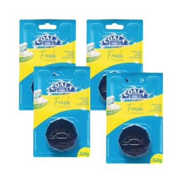 Imagem de 4 Tablete Caixa Acoplada Coala Vaso Sanitário Limpeza Automática Perfume Fresco Descarga Banheiro Detergente Elimina Mau Cheiro Odores