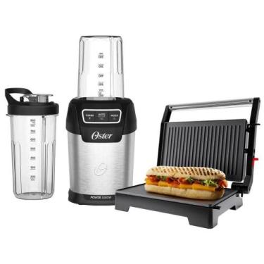 Imagem de Kit Blender Ultra Power E Mini Grill Elétrico Inox Oster 220V