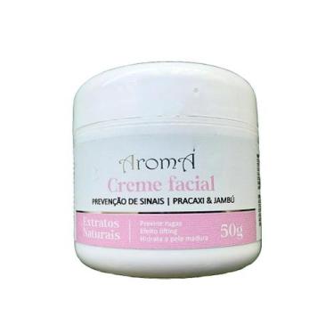 Imagem de Creme Facial Natural Anti Sinais Pracaxi e Jambú Aromá 50g
