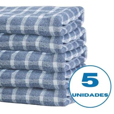 Imagem de kit Pano De Chão Alvejado Branco grande Tamanho70x40 saco duplo pano d