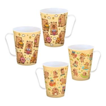 Imagem de Kit Canecas Capivara Em Plástico Decoração Lembrancinhas - Revenda