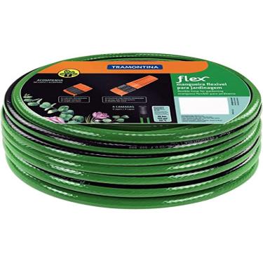 Imagem de Tramontina Mangueira Pvc C/Engate e Esguicho Flex 30m Verde e Preta