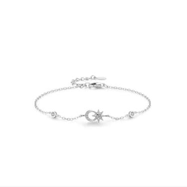 Imagem de Pulseira my Ek Lua E Sol Prata S925 e Detalhe Em Zircônia