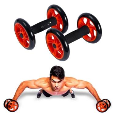 Imagem de Roda Dupla Exercícios Abdominal Lombar Flexão Suporta