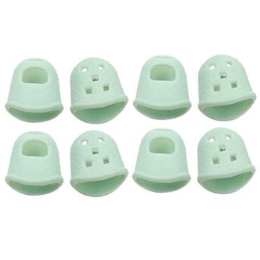 Imagem de HUANIZI Protetor de dedo de silicone para guitarra Kalimba 8 peças para iniciantes, crianças e adultos