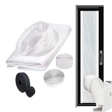 Imagem de Kit de vedação de porta deslizante de ar condicionado portátil compatível com Midea Etc Inverter Ac 14000 BTU projetado para mangueira na mangueira kit de ventilação de porta deslizante CA portátil