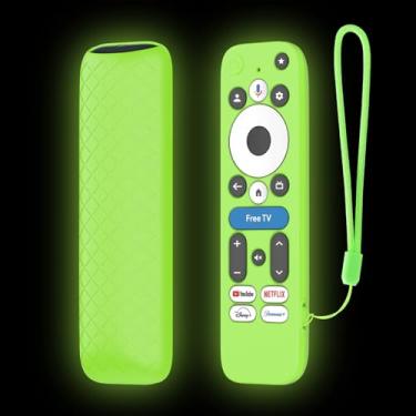 Imagem de LEFXMOPHY Capa para dispositivo de streaming onn Google TV 4K Pro (2024) Android TV Box, capa de silicone que brilha no escuro - verde limão