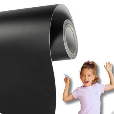 Imagem de Lousa adesiva quadro para crianças ou trabalho Papel Adesivo Vinil Lousa De Escrever Desenhar Com Giz Lavável 2 metros x 45cm Preto