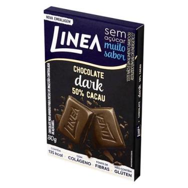 Imagem de Chocolate Meio Amargo 50% Cacau Zero Açúcar Linea Caixa 30g