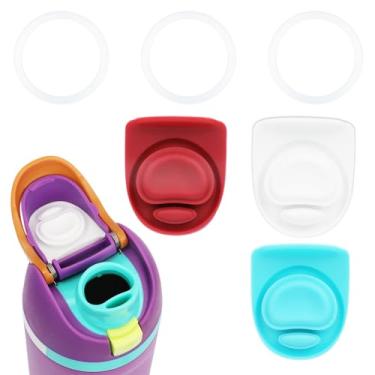 Imagem de BOXOB 3 Anéis de Vedação O e 3 Rolhas de Silicone para Tampa Owala Freesip, Junta Tampa Garrafa Água Silicone Sem BPA para Owala Freesip 24/32oz (Cor 2)
