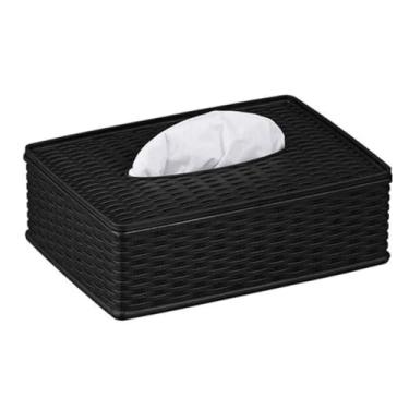 Imagem de Porta Lenços Papel Umedecido Casa Escritório Decoração (Preto)