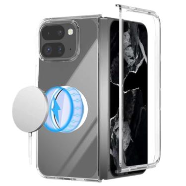 Imagem de MSOTES Capa magnética para Google Pixel 10 Pro Fold compatível com MagSafe, capa de telefone fina e fina de cristal antiamarelamento para Google Pixel10 Pro Fold (transparente)