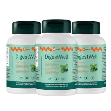 Imagem de DigestWell (Suporte Digestivo) – Colina, Inositol, D-Metionina, Vitaminas B6, B12 | 60 Capsulas - 4 Health - (3POTES)