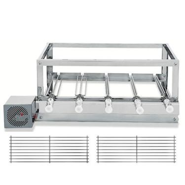 Imagem de Churrasqueira Grill Rotativa The Grill Inox - 5 Espetos Giratórios + 2