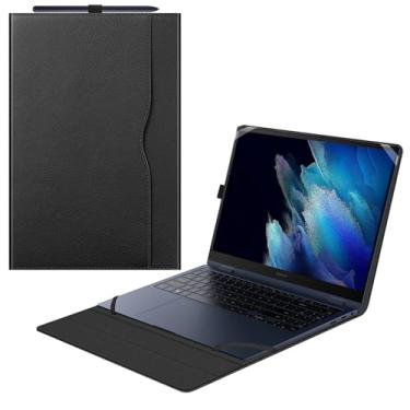 Imagem de Fintie Capa para Samsung Galaxy Book2 Pro 360 NP950QED/Galaxy Book2 NP950XED/Galaxy Book Pro 360 NP950QDB/Galaxy Book NP950XDB - Capa de Couro PU Premium, Preta